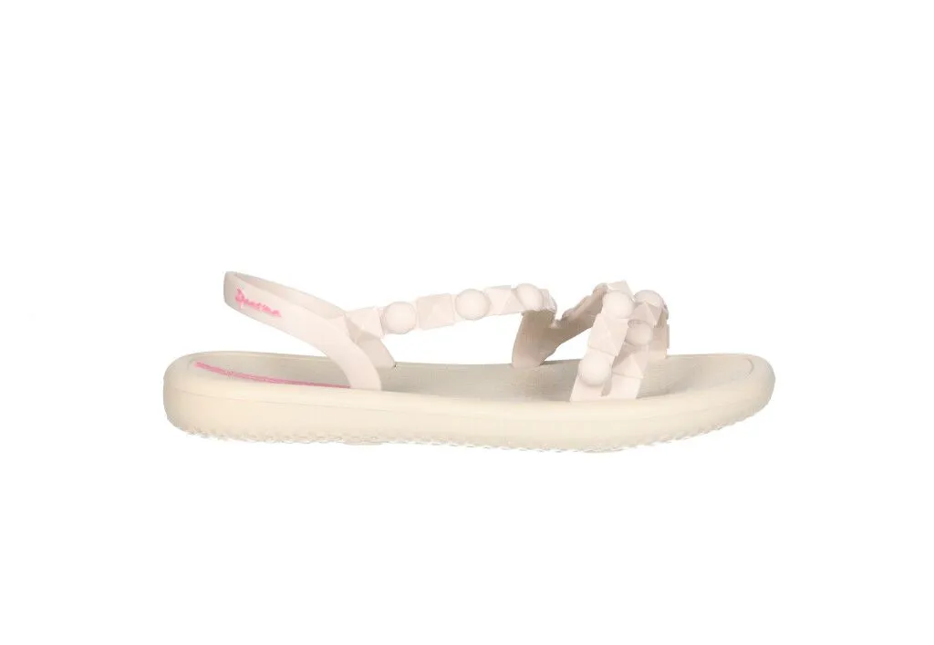 Sandalia Playa Beige Tiras Tachas Redondas y Triangulares