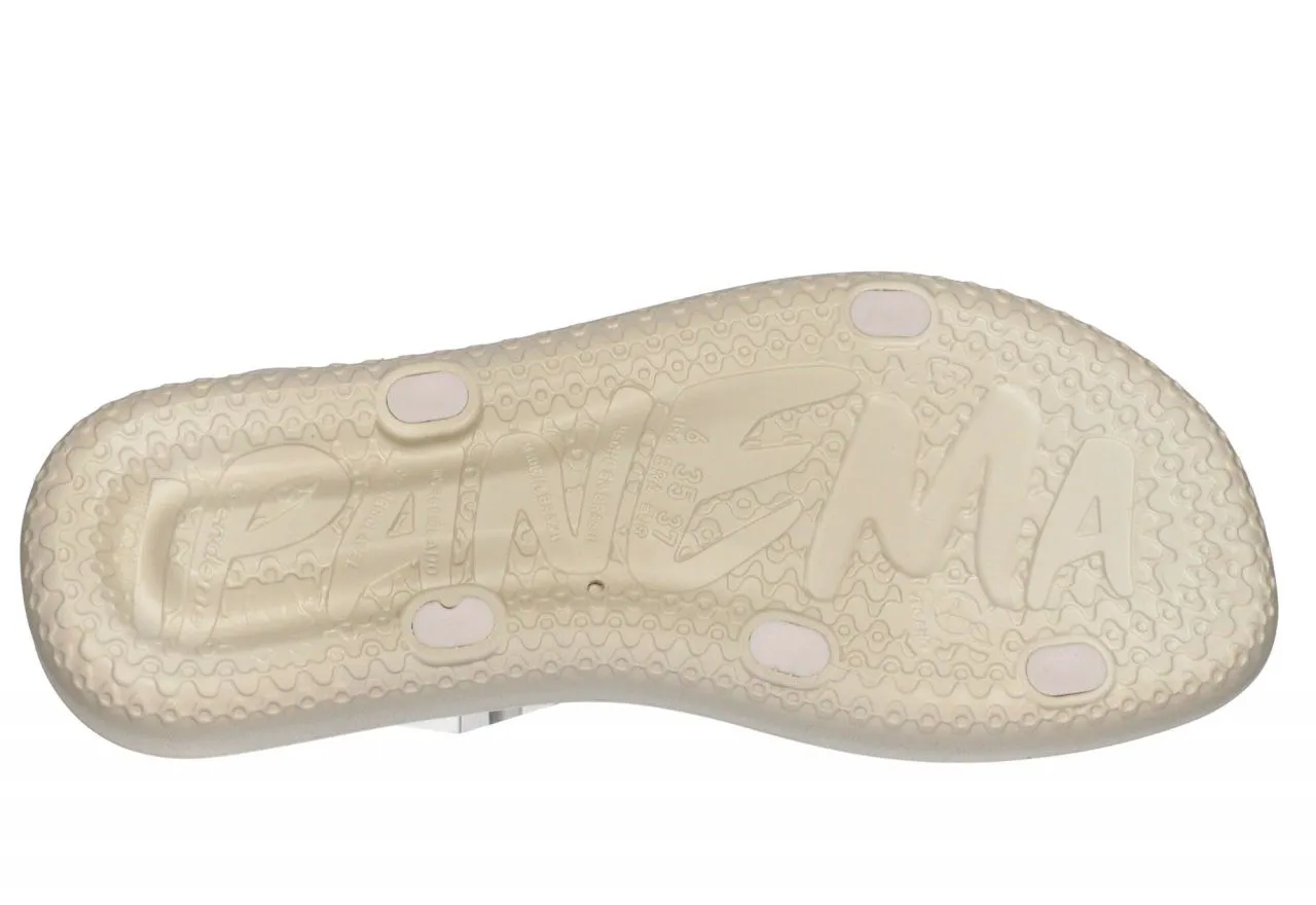 Sandalia Playa Beige Tiras Tachas Redondas y Triangulares