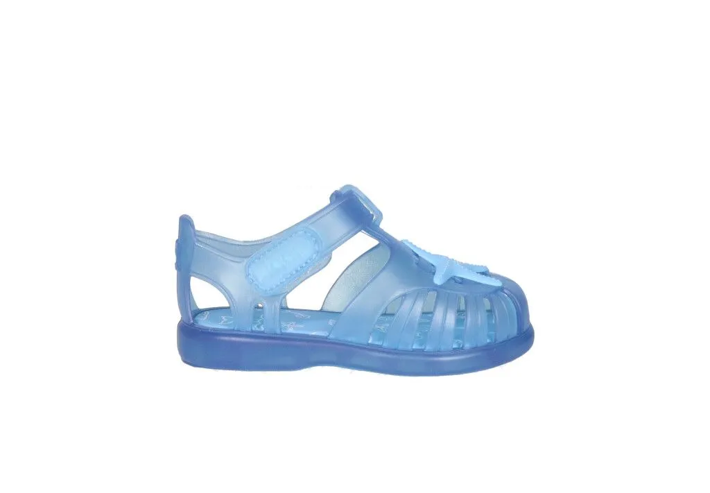 Sandalia Playa Transparente Azul Pala Estrella Celeste