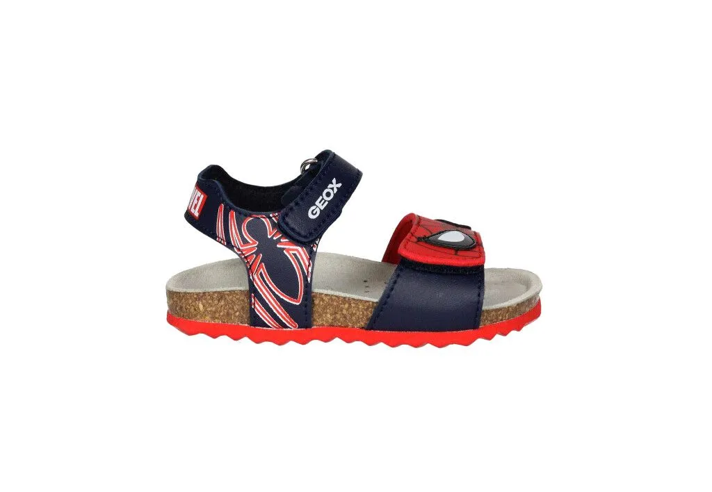 Sandalia Velcro Azul/rojo 3 Tiras Spiderman