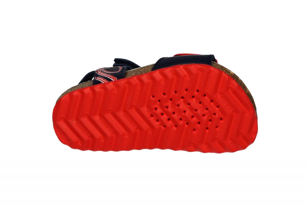 Sandalia Velcro Azul/rojo 3 Tiras Spiderman