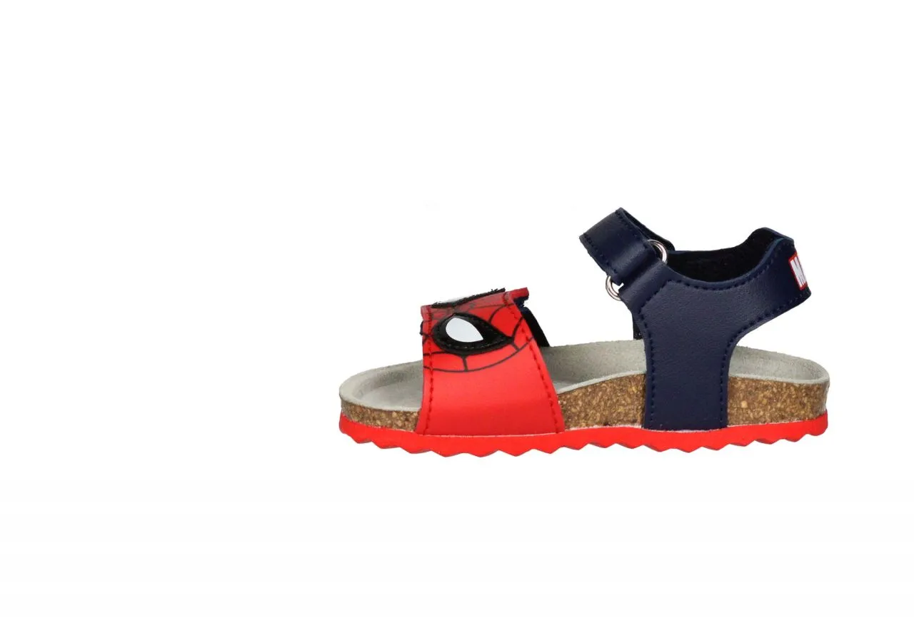Sandalia Velcro Azul/rojo 3 Tiras Spiderman