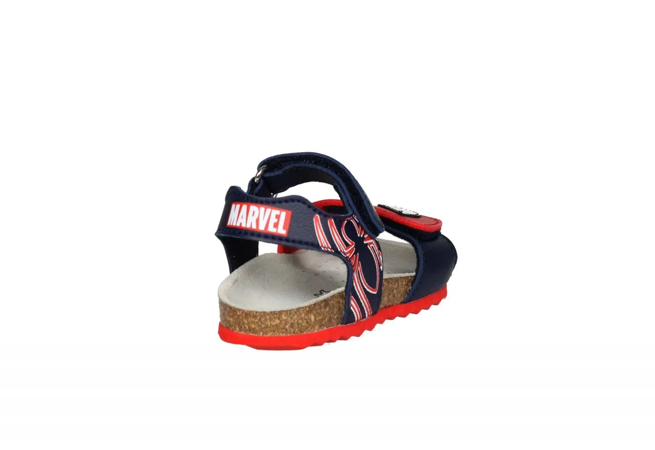 Sandalia Velcro Azul/rojo 3 Tiras Spiderman