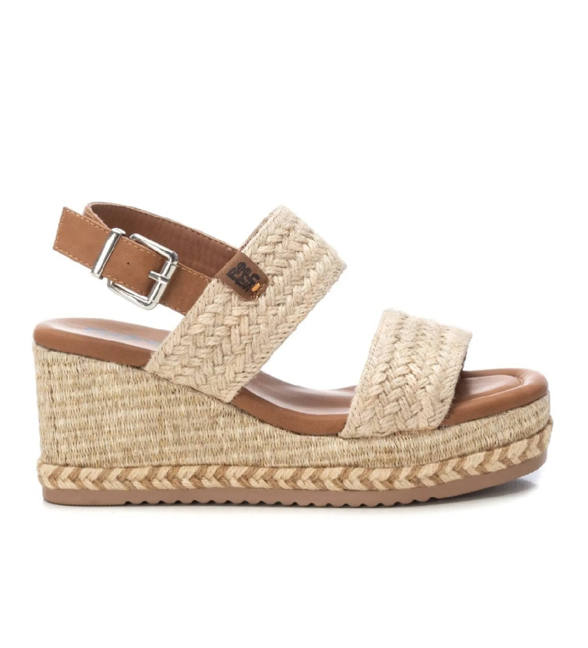 SANDALIAS 171732 BEIGE ALTURA CUñA 8CM