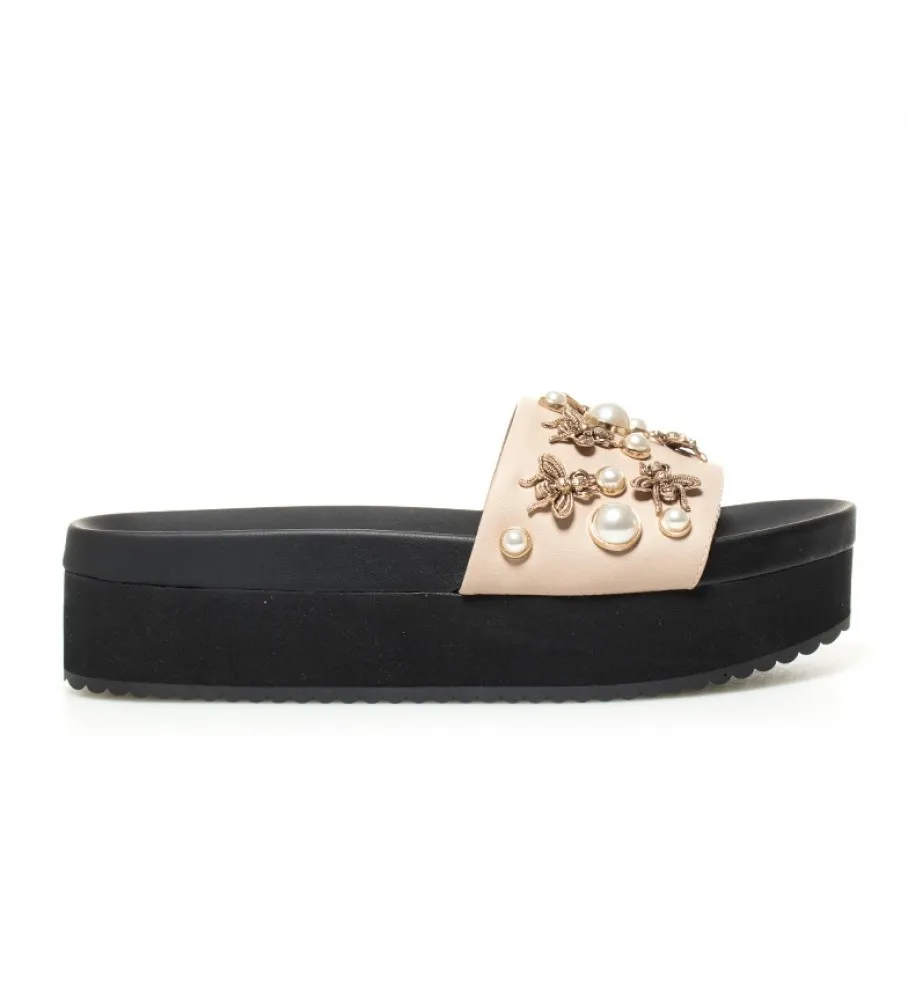 SANDALIAS ADORN BEIGE ALTURA PLATAFORMA: 5CM
