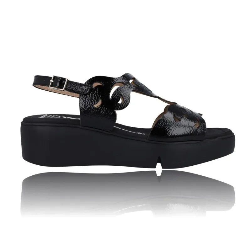 SANDALIAS CON CUñA PARA MUJER WONDERS AFRO B7930
