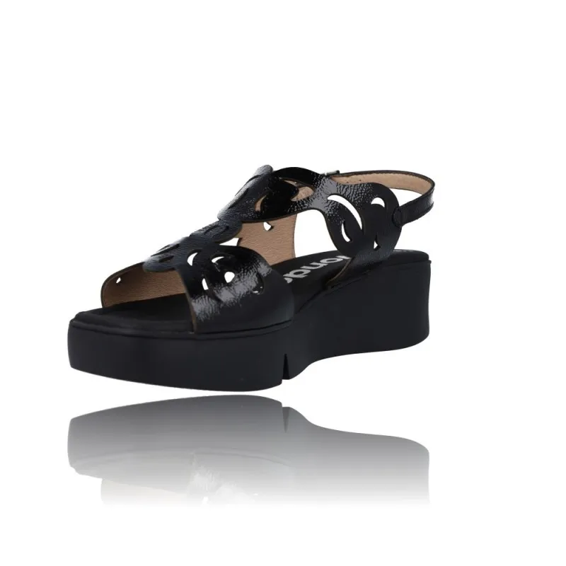 SANDALIAS CON CUñA PARA MUJER WONDERS AFRO B7930