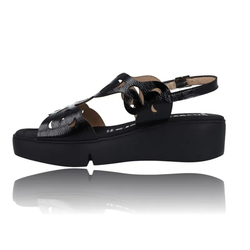 SANDALIAS CON CUñA PARA MUJER WONDERS AFRO B7930