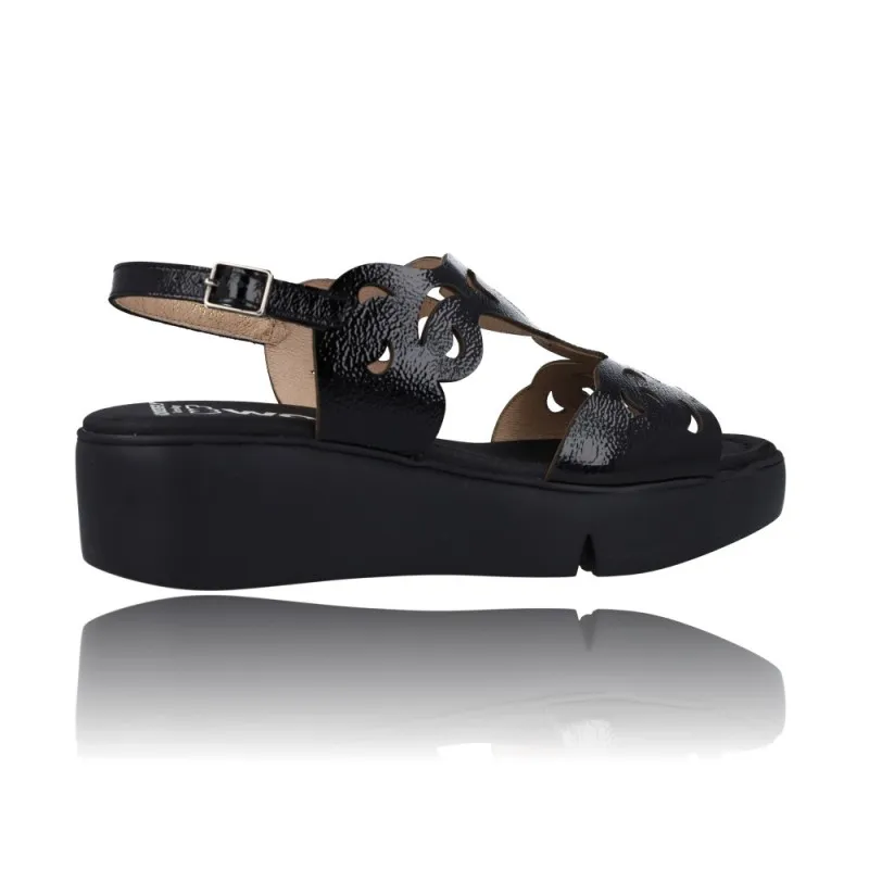 SANDALIAS CON CUñA PARA MUJER WONDERS AFRO B7930