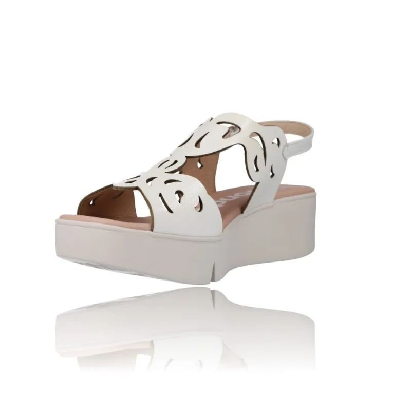 SANDALIAS CON CUñA PARA MUJER WONDERS AFRO B7930