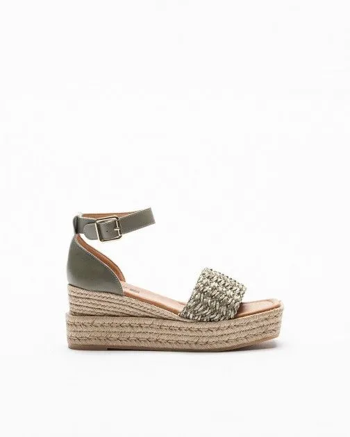 Sandalias con cuña PROF 23112 Verde