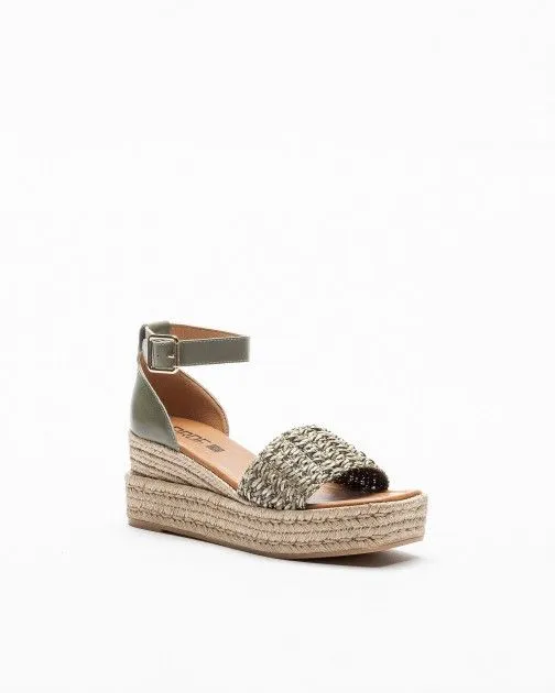 Sandalias con cuña PROF 23112 Verde