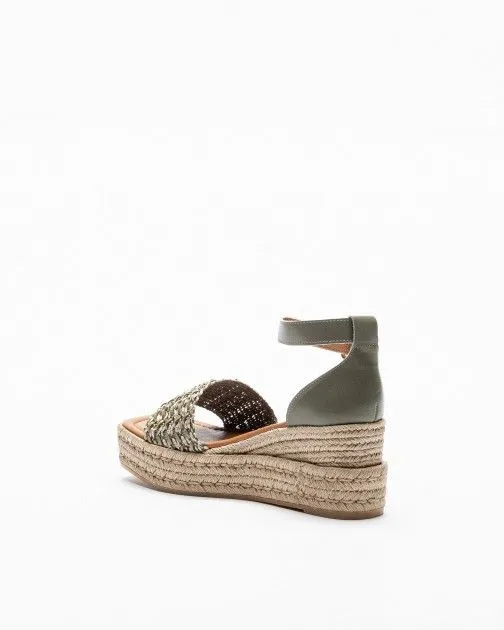 Sandalias con cuña PROF 23112 Verde