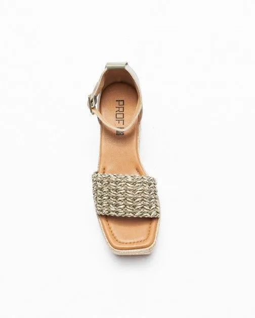 Sandalias con cuña PROF 23112 Verde