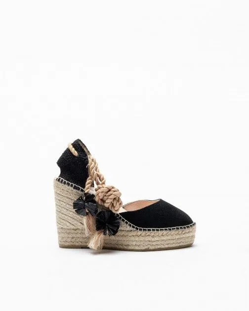 Sandalias con cuña PROF Alba135 Negro