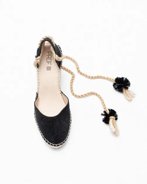 Sandalias con cuña PROF Alba135 Negro