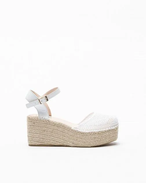 Sandalias con cuña PROF JUSTY2 Blanco
