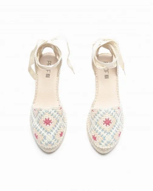 Sandalias con cuña PROF Yune2 Beige