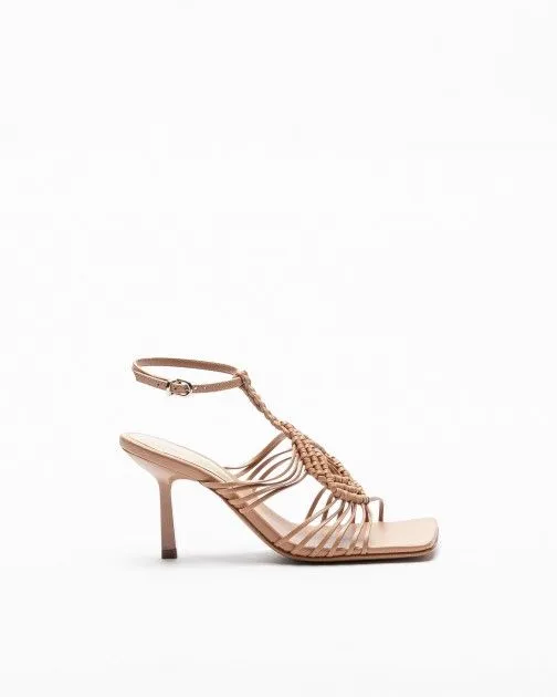 SANDALIAS DE TACóN ALTO PROF 18112139 BEIGE