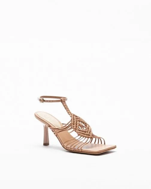 SANDALIAS DE TACóN ALTO PROF 18112139 BEIGE