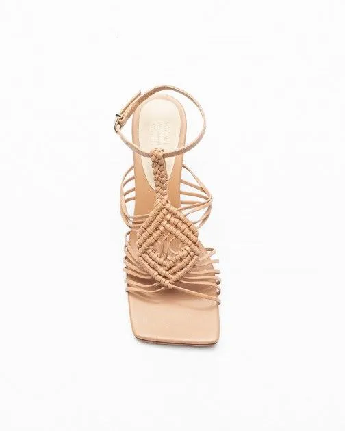 SANDALIAS DE TACóN ALTO PROF 18112139 BEIGE