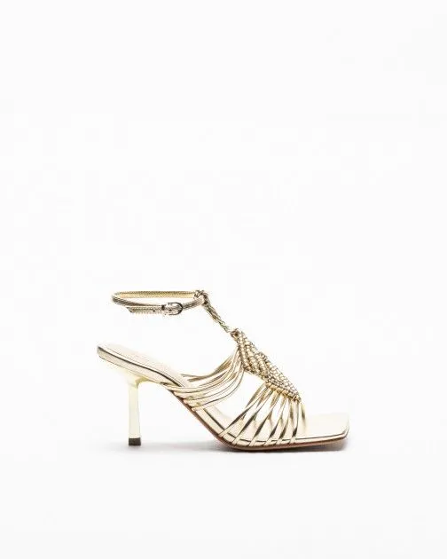 SANDALIAS DE TACóN ALTO PROF 18112139 DORADO