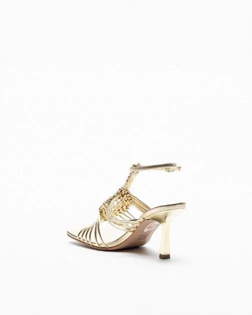 SANDALIAS DE TACóN ALTO PROF 18112139 DORADO