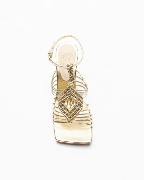SANDALIAS DE TACóN ALTO PROF 18112139 DORADO