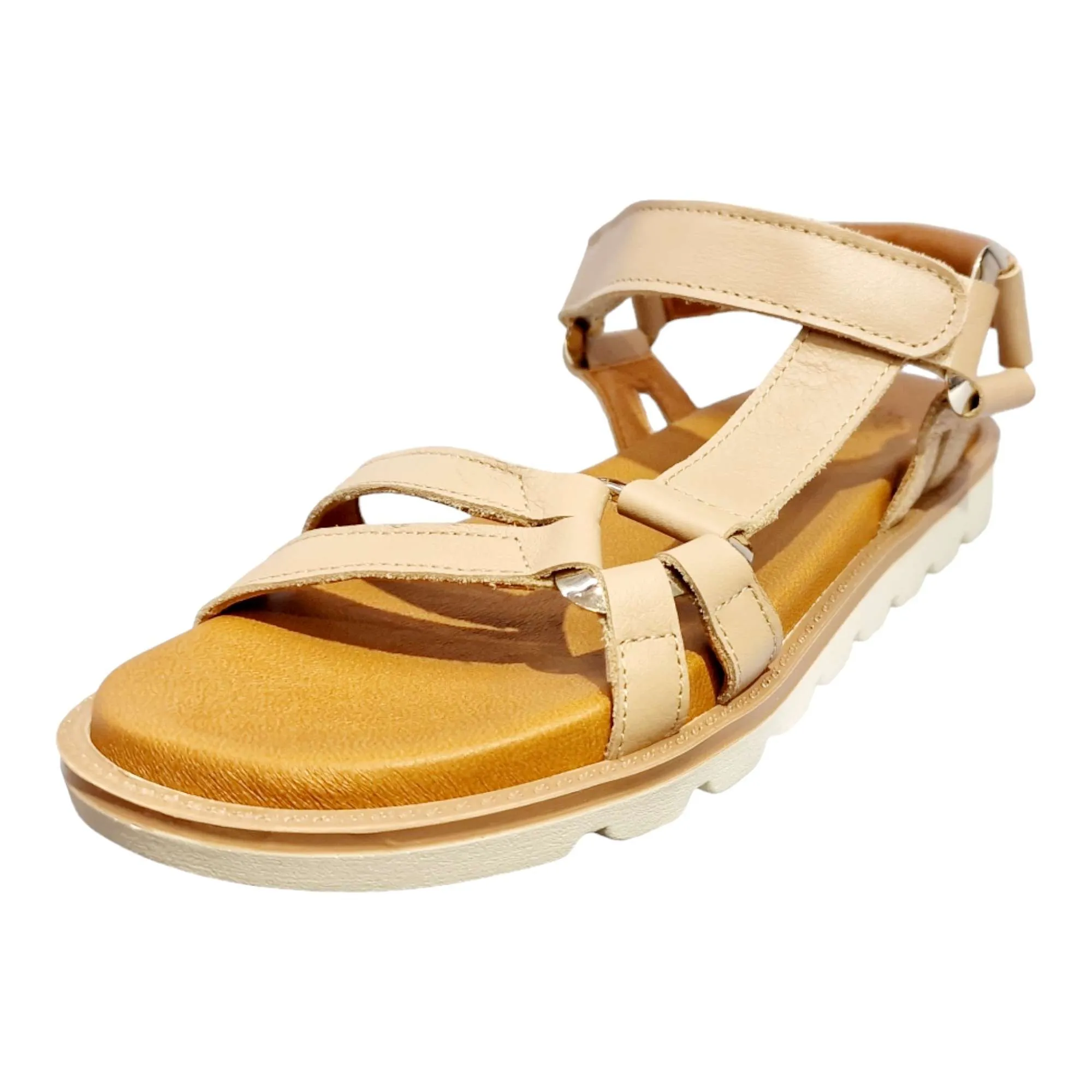 SANDALIAS MUJER CALIFORNIANA PIEL BEIG BEIGE