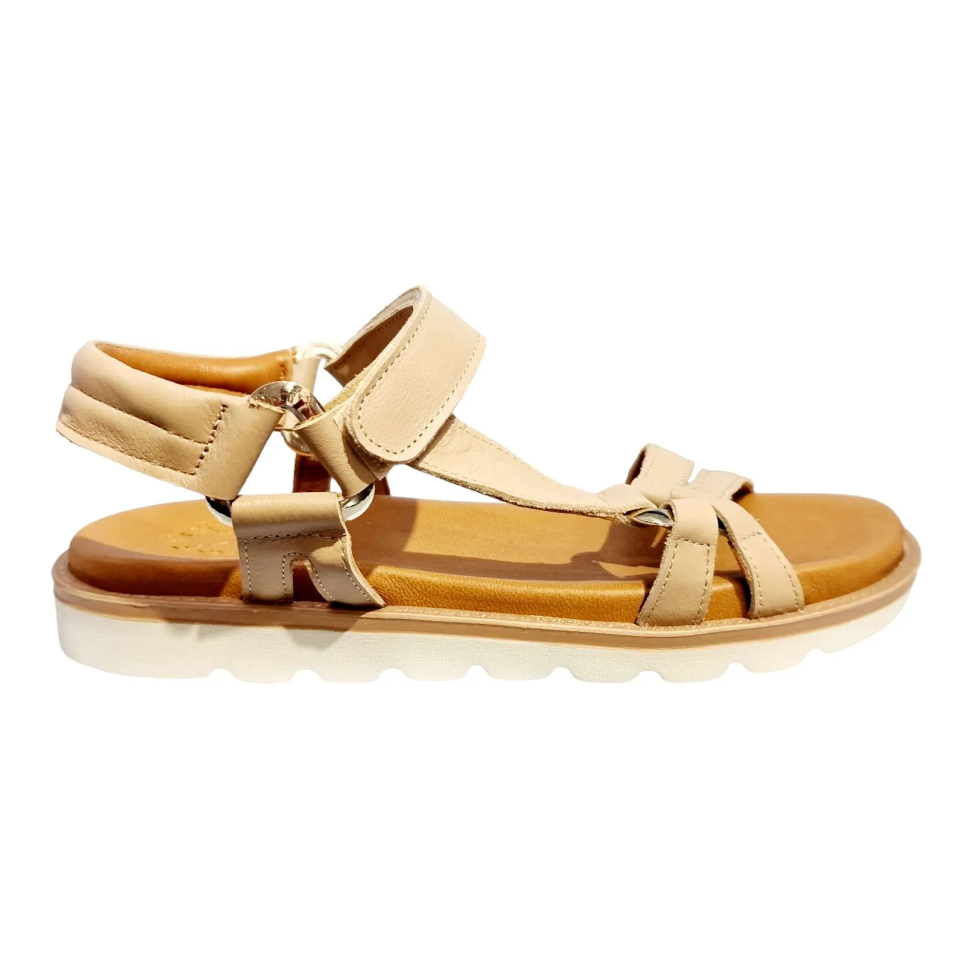 SANDALIAS MUJER CALIFORNIANA PIEL BEIG BEIGE