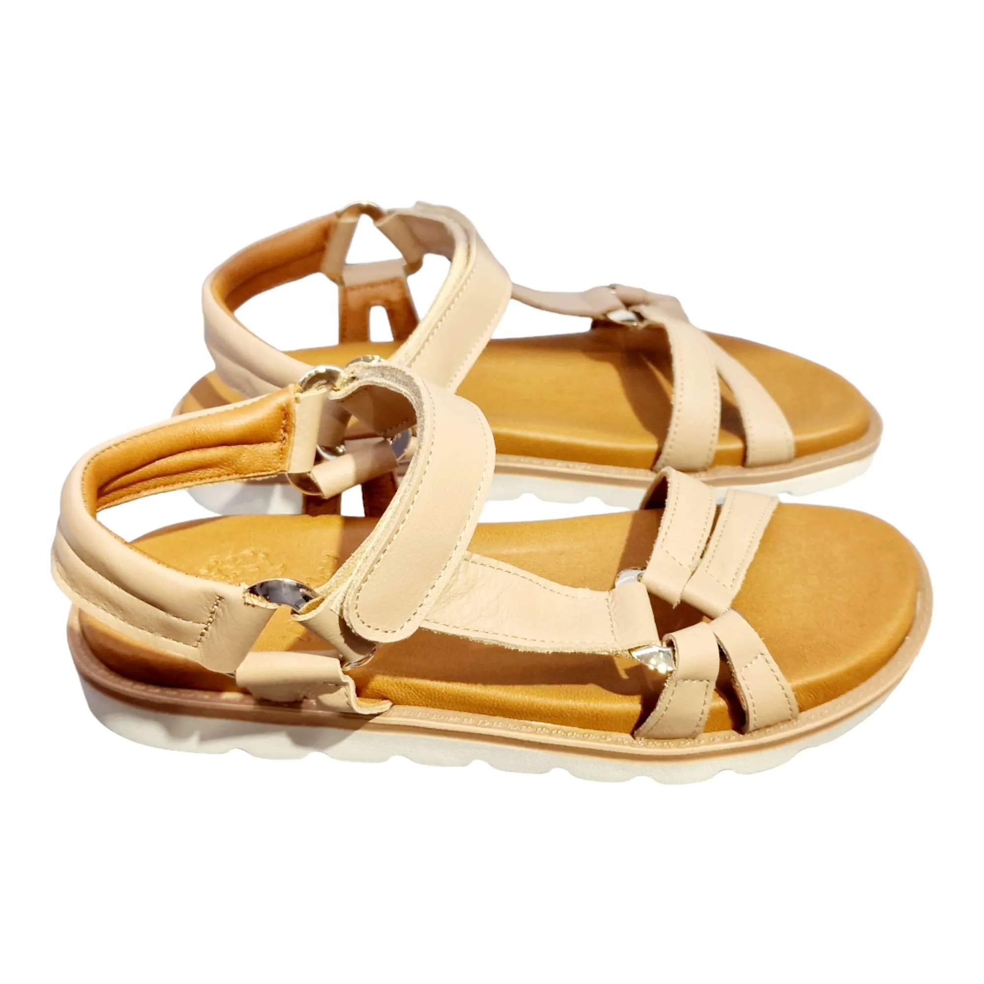 SANDALIAS MUJER CALIFORNIANA PIEL BEIG BEIGE