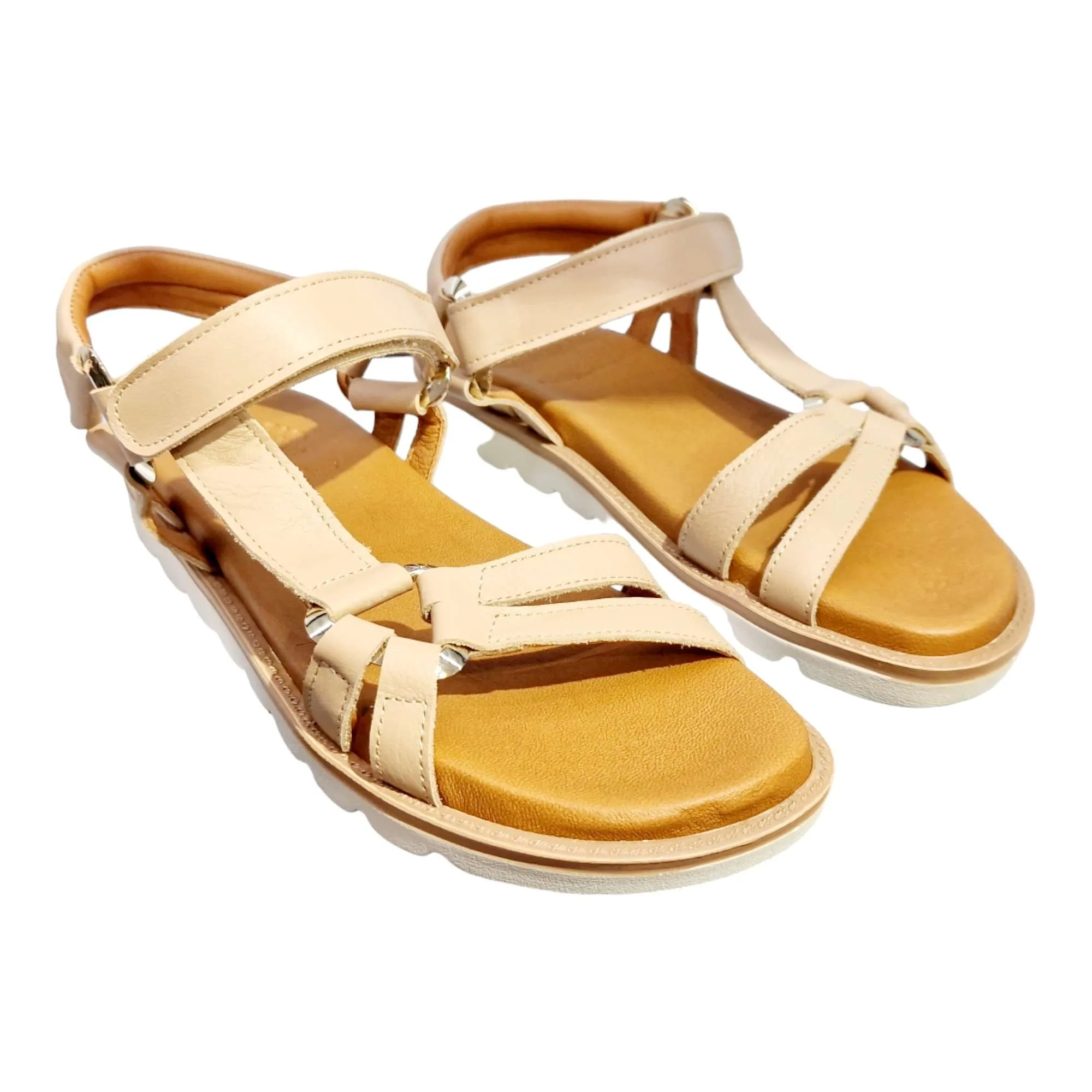 SANDALIAS MUJER CALIFORNIANA PIEL BEIG BEIGE