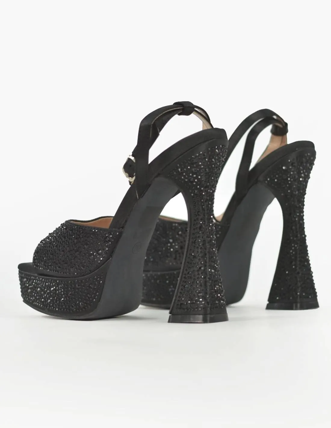 Sandalias negras | Pedreria