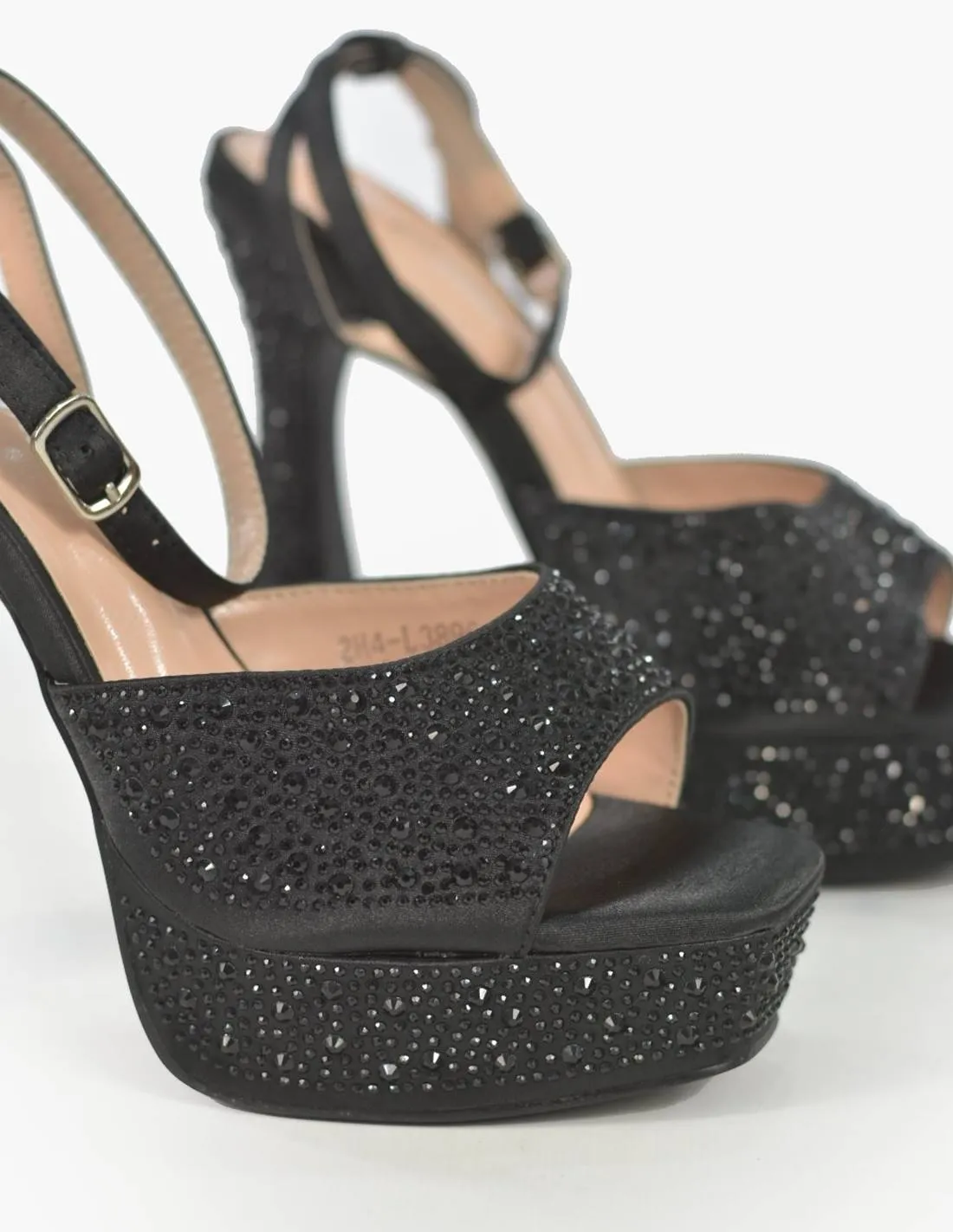 Sandalias negras | Pedreria