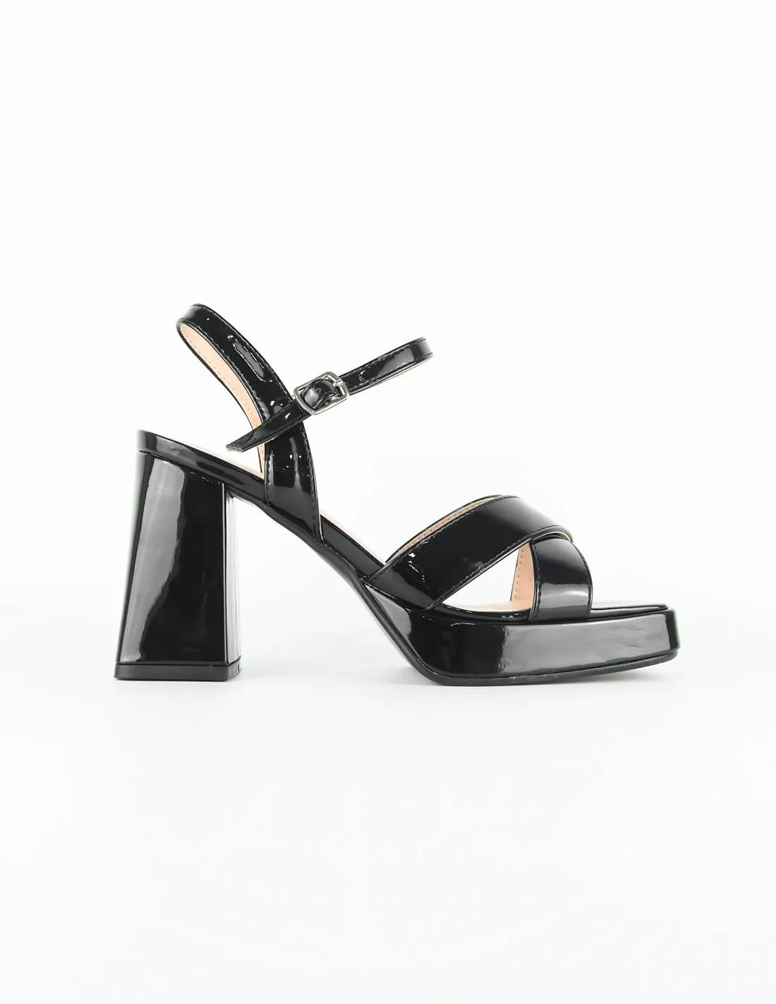Sandalias negras de charol | Prin