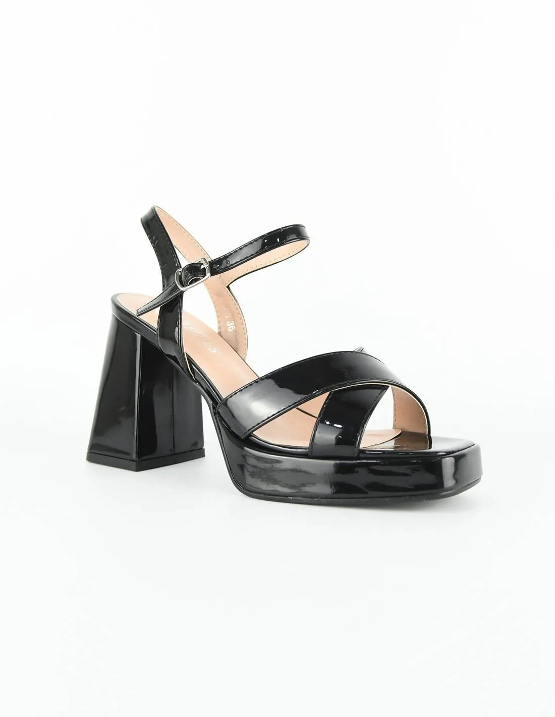 Sandalias negras de charol | Prin
