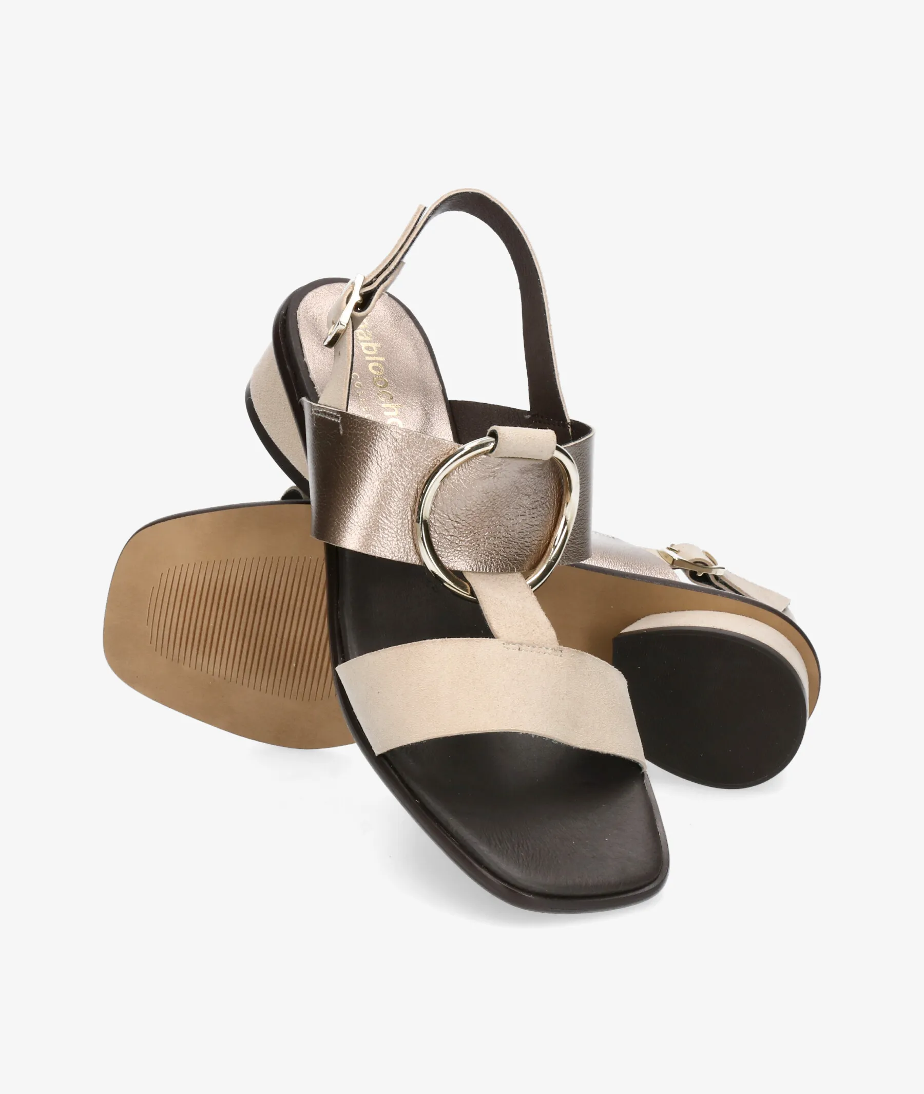 Sandalias pabloochoa.shoes  8571 en ante beige