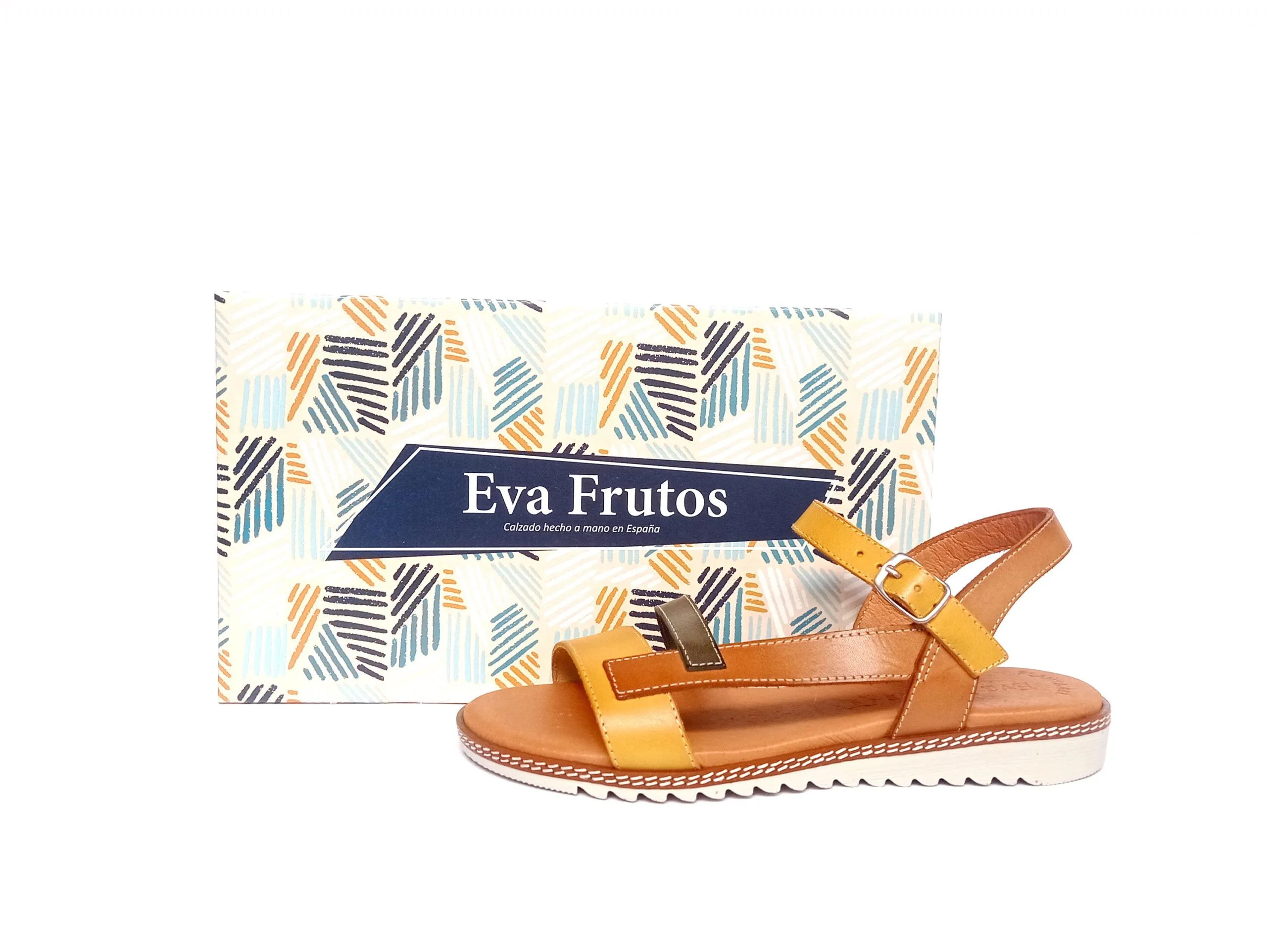 Sandalias planas de tiras EVA FRUTOS avellana multi