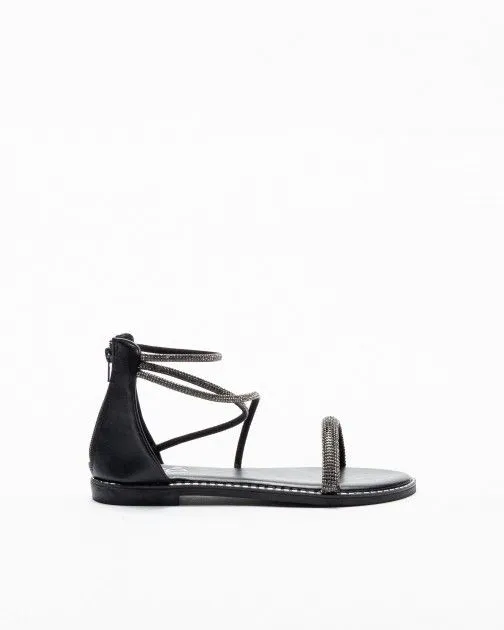 SANDALIAS PLANAS EXé P337576 NEGRO