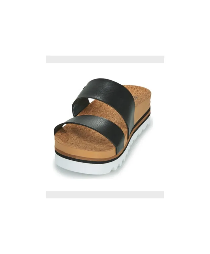 Sandalias REEF Cushion Vista Negro Blanco Mujer