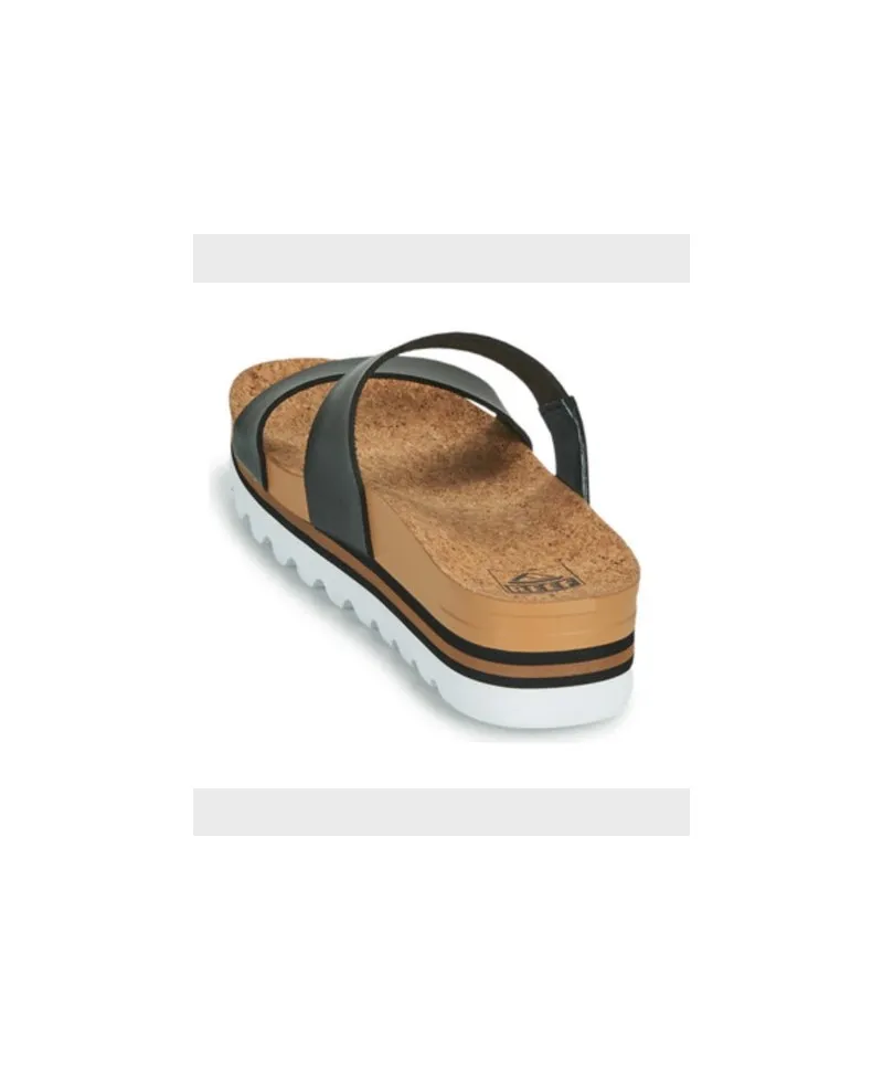 Sandalias REEF Cushion Vista Negro Blanco Mujer