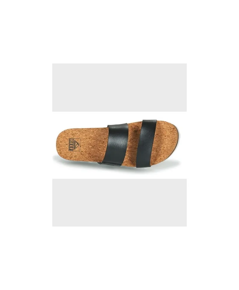 Sandalias REEF Cushion Vista Negro Blanco Mujer