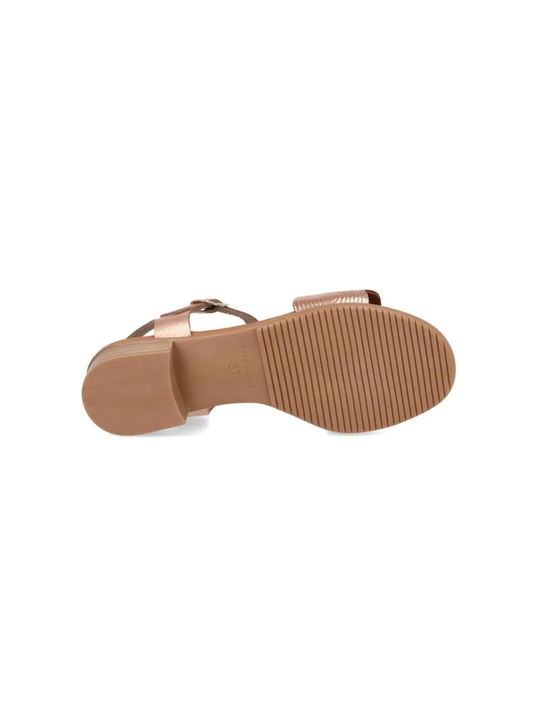 Sandalias Tacón Bajo Metalizadas