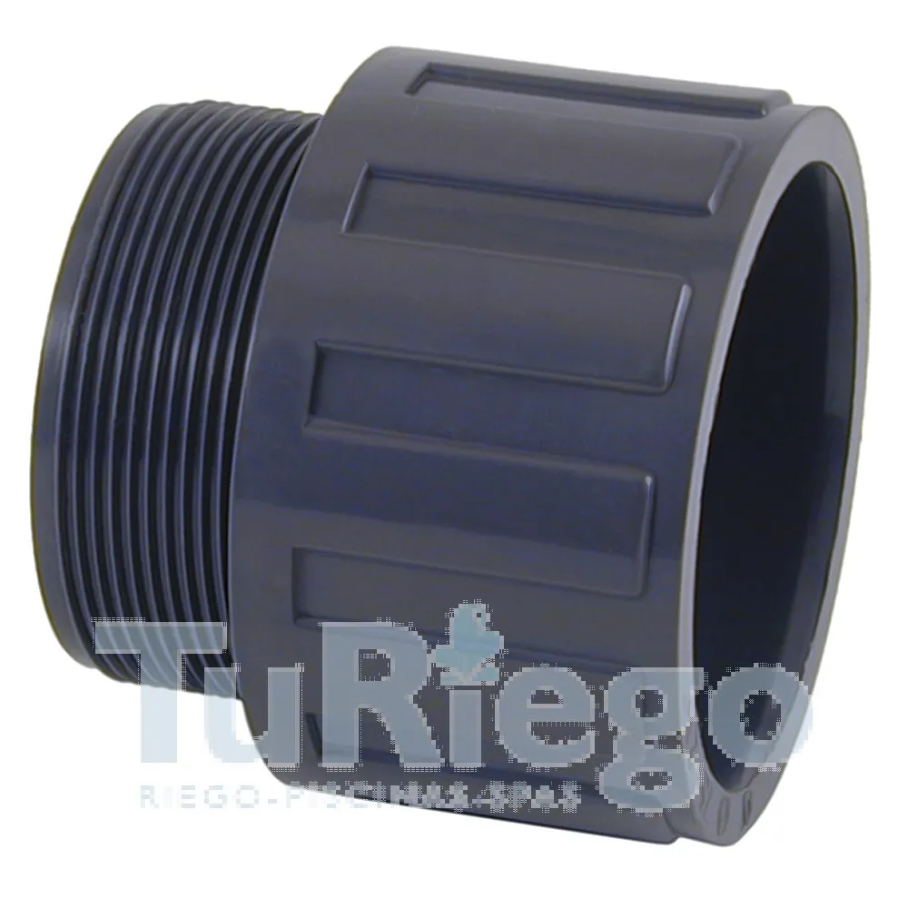 Terminal rosca macho y encolar de PVC