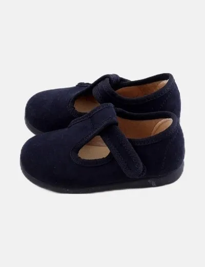 Tokolate Zapato azul marino hebilla
