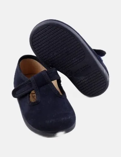 Tokolate Zapato azul marino hebilla