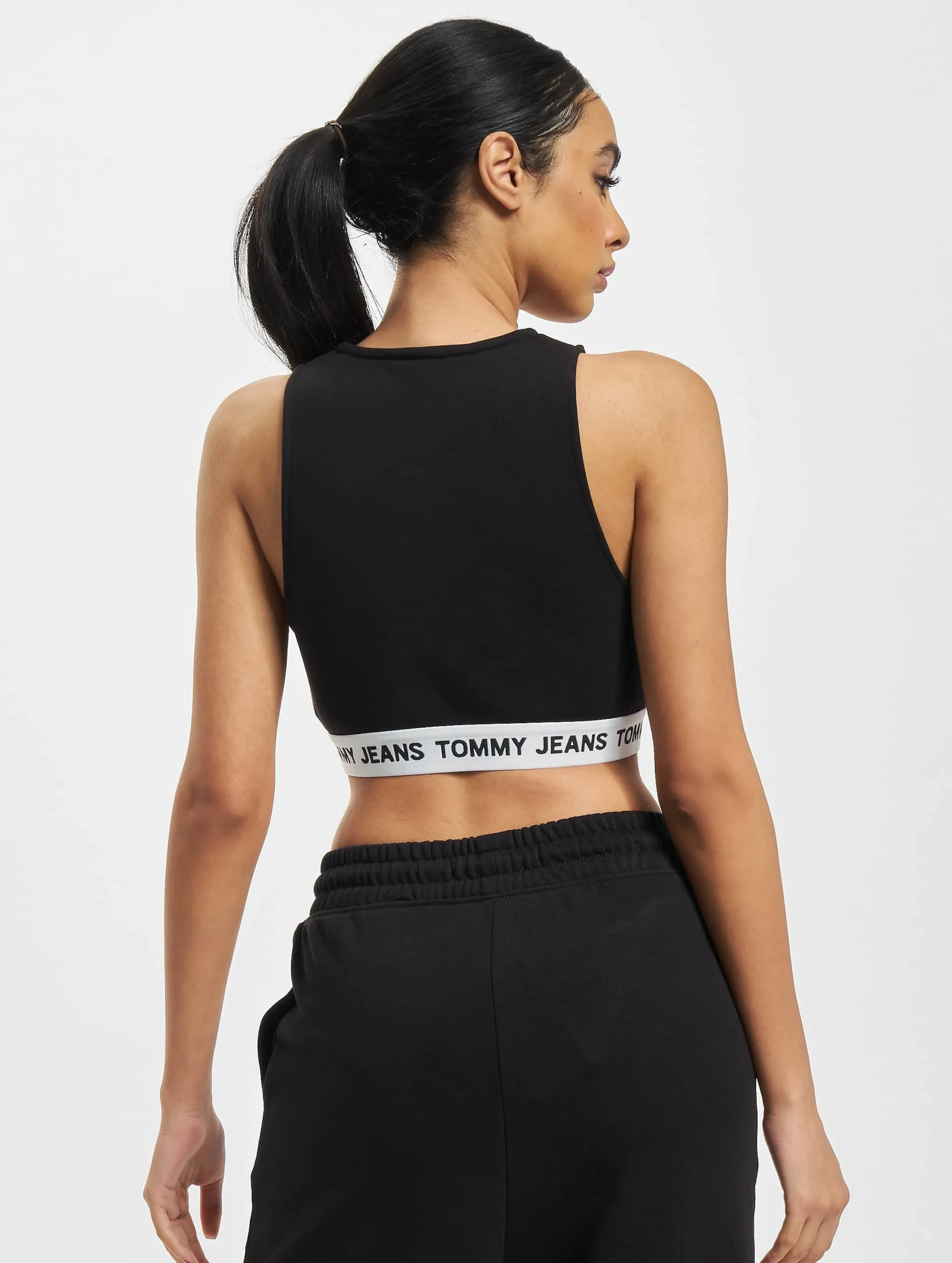 TOMMY JEANS SUPER VLOGO WAISTBAND CROP