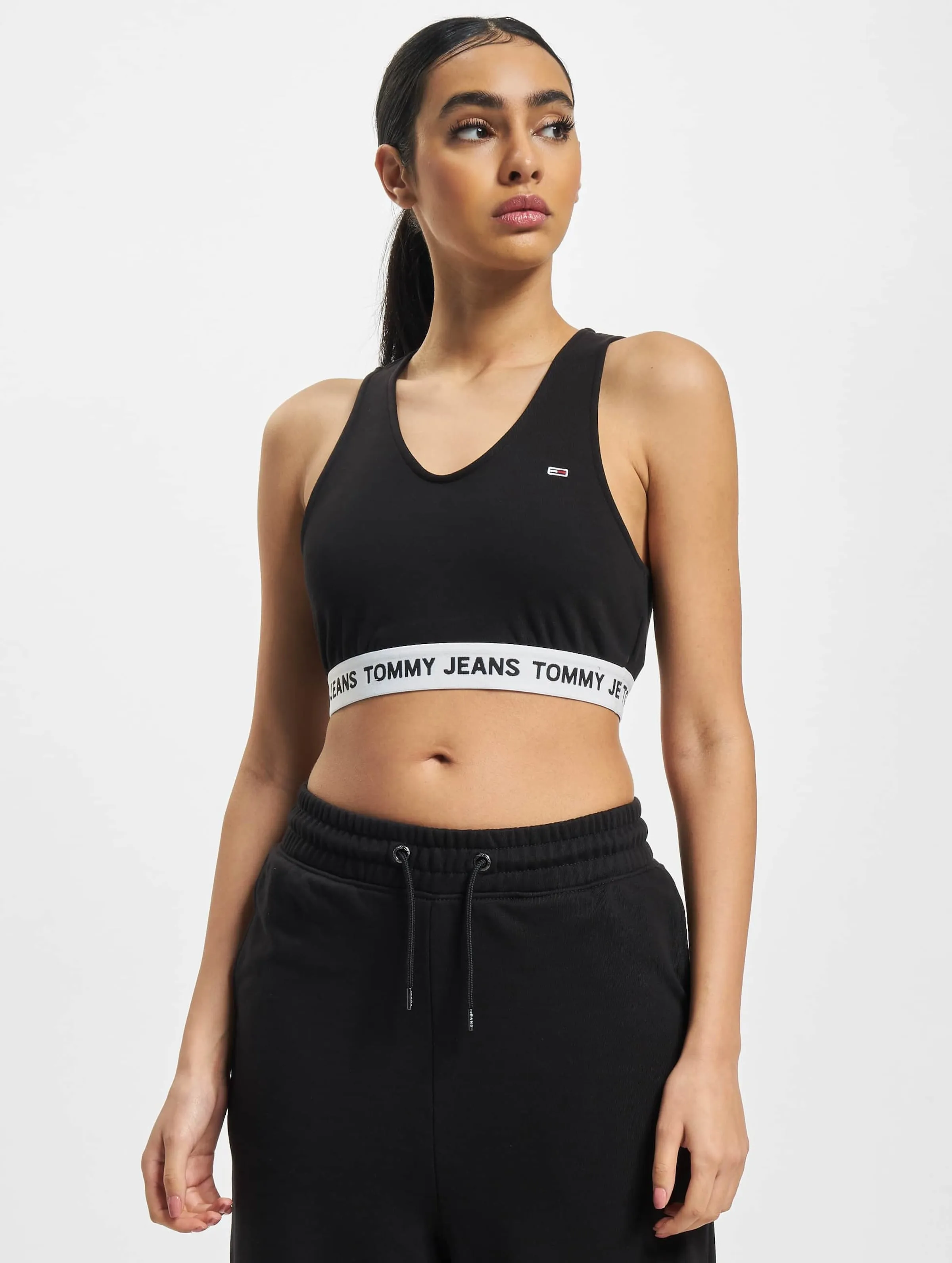 TOMMY JEANS SUPER VLOGO WAISTBAND CROP