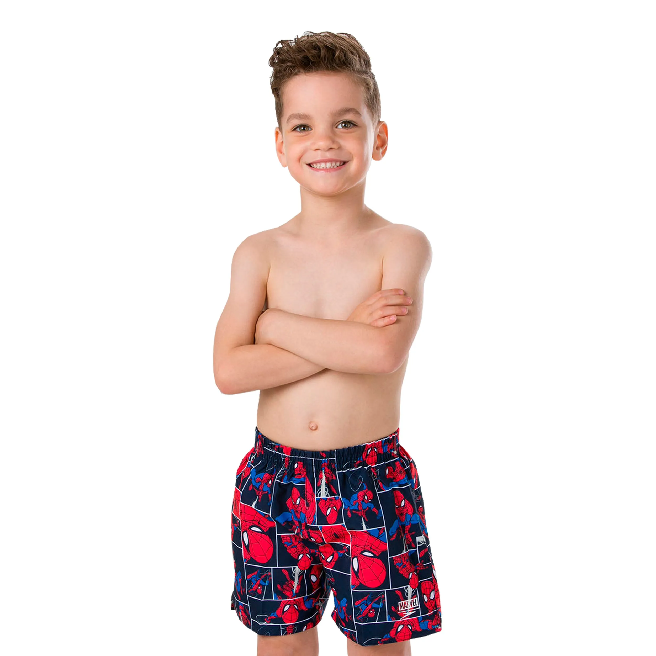 Traje de Baño Infantil Speedo Allover Watershort 11" Azul Marino