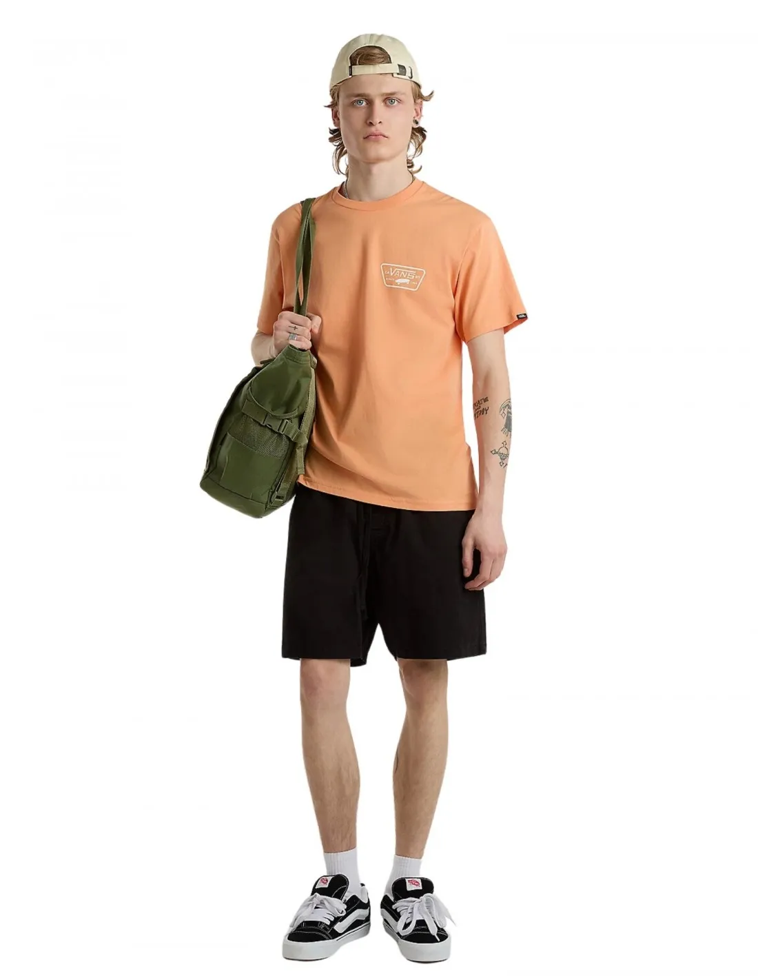 VANS FULL PATCH BACK  COPPER TAN/WHITE  CAMISETA HOMBRE